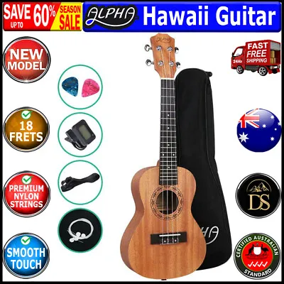 ALPHA 23 Inch Concert Ukulele Mahogany Ukeleles Uke Hawaii Guitar With Cover • $55.43
