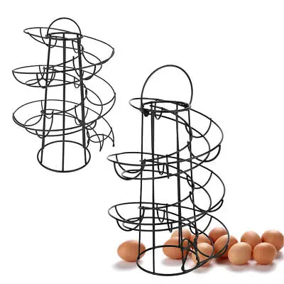 Iron Egg Skelter Storage Wire Rack Keeper Stand 24 Eggs Kitchen Utensil • £17.66