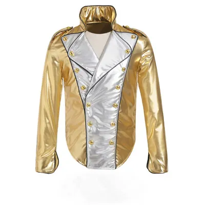 Everlasting Michael Jackson World Tour History Gold Outfit Jacket Pants Costume  • $99.79