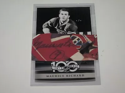 Maurice Richard Montreal Canadiens Signed Autographed Custom Nhl Top 100 Card • $90