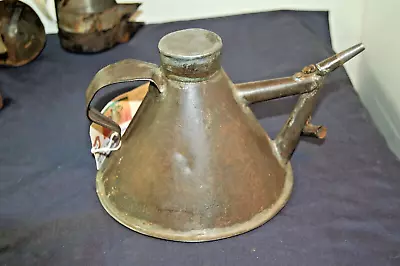 Civil War Era Oil Kerosene Lamp Lantern Fill Can 1860's Rare With Spout Cover • $39.95