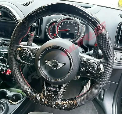 Mini Cooper Countryman S JCW F54 F55 F56 F60 Carbon Fibre Steering Wheel + LED'S • $2111.58