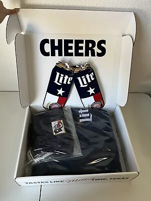 Miller Lite Bomber Jacket And Beanie Set Large With Collectible Box • $50