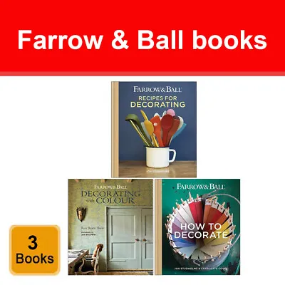 Farrow & Ball Collection 3 Books Set How To Decorate Decorating With Colour • £56.99