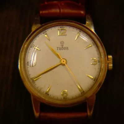 Men's Vintage Rolex Tudor 50's 9ct Gold Watch • $500