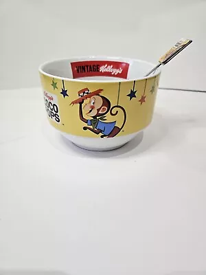£12 • Buy Kelloggs Vintage Coco Pops Cereal Bowl And Spoon Set