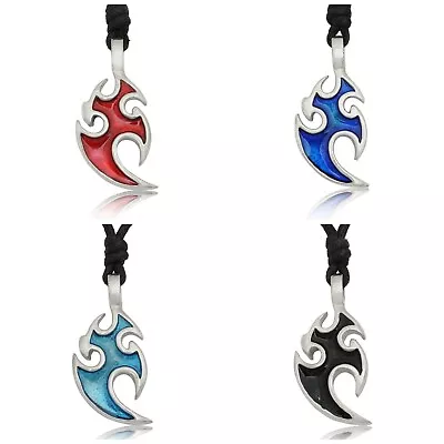 Maori Tattoo Design Silver Pewter Charm Necklace Pendant Jewelry • $9.99