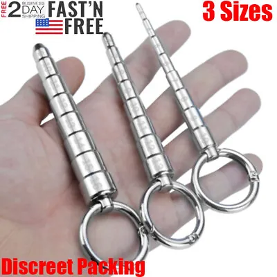 New Stainless Steel Urethral Plug Sounding Penis Plug Ring Urethra Dilator Male • $9.89