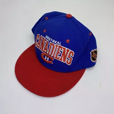 Montreal Canadiens Mitchell & Ness Vintage Solid Wool Blue Snapback Hat Cap NHL • $14