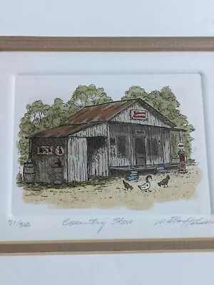 Martha Hinson   Country Store  Signed Numbered 71/350 Matted Framed Art Print.. • $35