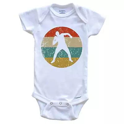 Shot Put Vintage Retro Track And Field Circle Icon One Piece Baby Bodysuit • $22.99