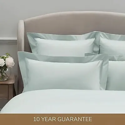 Dorma 300 Thread Count 100% Cotton Sateen Plain Pillow Cases-Luxurious Comfort • £5.49