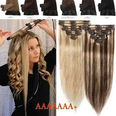 Balayage/Ombre Clip In 100% Real Remy Human Hair Extensions Full Head CLEARANCE  • $17.90