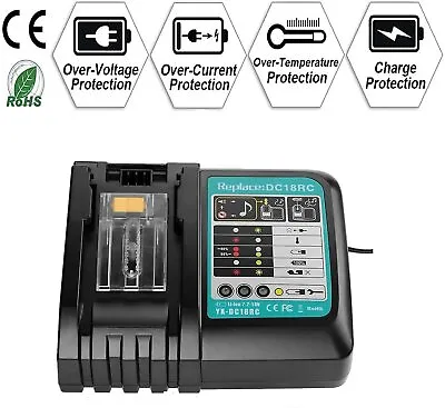 Rapid Battery Charger For Makita BL1830 BL1840 BL1850 BL1860 7.2V-18V 6A UK Plug • £18.49