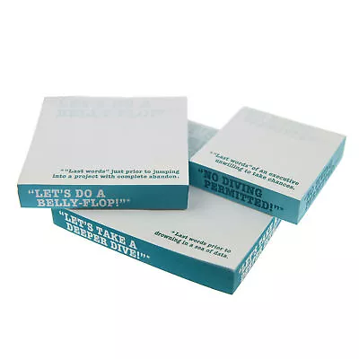 Memo Cube Note Pad Jotter Reminder Notelets - Office Humour - 150 300 450 Sheets • £2.49