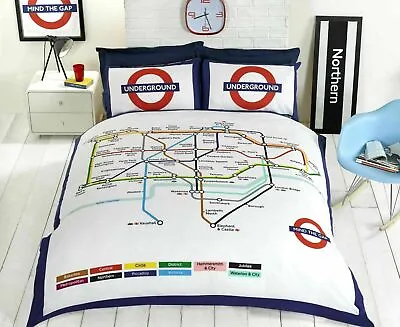 London Underground MapTube Stations Duvet Cover Bedding Set Single Double King  • £15.25