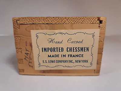 $64.95 • Buy Lowe France Chessmen Vintage Hand Carved