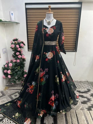 £40.80 • Buy Ready Made Indian Women Anarkali Ethnic Kurti Designer Gown Salwar Kameez Suits