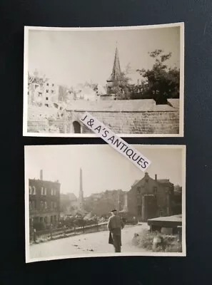 1945 WWII Military PHOTOS Of Destruction In Erlangen Germany Taken By U.S. WAAC • $11.95