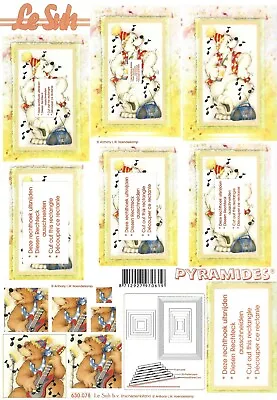Musical Bears A4 Decoupage 3D Pyramides Sheets Cardmaking  630.078 • £1.99