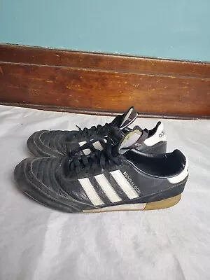 Adidas Classic Mundial Goal Indoor Soccer Shoes Men's Size 9 Black Flats • $44.99