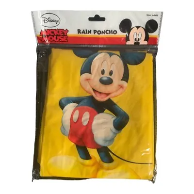 *NEW* Disney Adult Size Mickey Mouse Yellow Vinyl Rain Poncho • $12.76