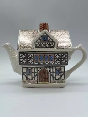 Vintage Sadler English Country Houses Tudor House Porcelain Teapot England • $60