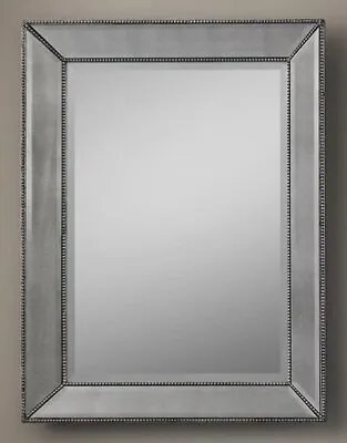 Restoration Hardware Silver Venetian Beaded Mirror 36x48 • $330