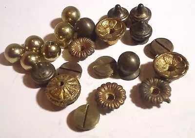Lot Of Vintage Brass Lamp Parts Caps Nuts Plugs Finials P11 • $15