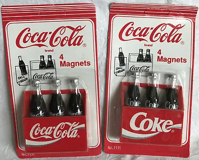 Vintage Coke & Coca-cola 4 Magnets Refrigerator 1994 No1131  • $19.99