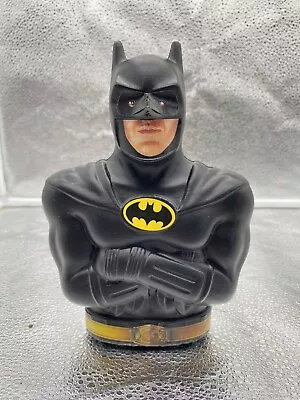 Vintage 1989 Batman Plastic Piggy Bank Crossed Arms Serious Look DC Comics • $12.99