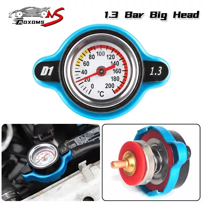 1.3 Bar Car Thermo Thermostatic Gauge Radiator Cap Cover W/ Water Temp Meter US • $12.99