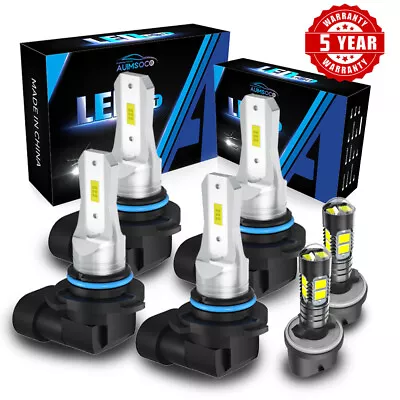 For GMC Sierra 1500 1999 2000-2006 White 6pcs LED Headlights Fog Light Bulbs Kit • $47.99