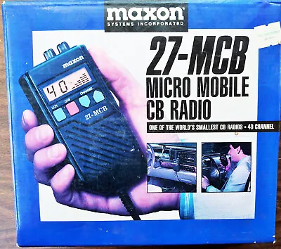 Maxon 27-MCB Micro Mobile 40 Channel CB Radio W/ NEW COIL CORD • $44.99