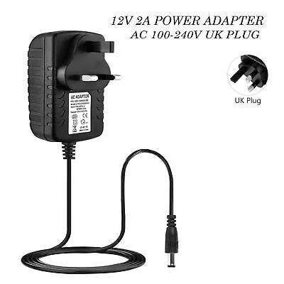 Mains Transformer 12V 2A  UK Plug AC/DC Adapter Power Supply Charger • £47.50