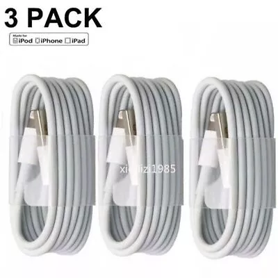 3-PACK OEM USB Data Fast Charger Cable Cord For Apple IPhone 5 6 7 8 X 11 12 MAX • $7.99