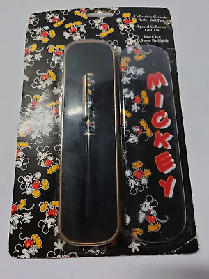 Vintage DISNEY Mickey’s Paper Co Ceramic Roller Ball Pen In Case 0.5 Mm Mouse • $9.95