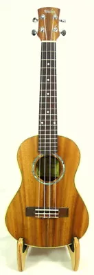 $99 • Buy Alulu Solid Acacia Koa Tenor Ukulele, Natural Wood Grain, Hard Case, HU759