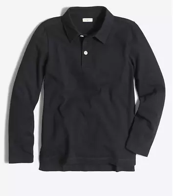 J.Crew Boys Long Sleeve Polo Shirt Navy Size 10 A8967 • $20