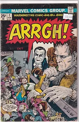 Marvel Comics Arrgh! #2 Vintage Horror Parody Comic Book Bronze Age 1974 • $5.99