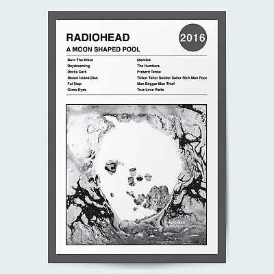 Radiohead A Moon Shaped Pool Fine Art Album Music Poster • £3.99