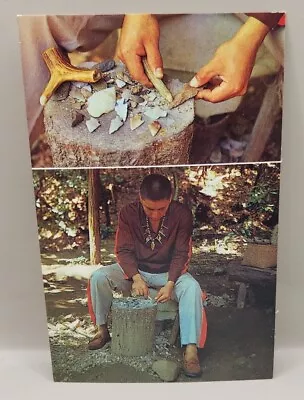 Oconaluftee Indian Village Cherokee North Carolina Warrior Makes Arrowheads  • $3.95