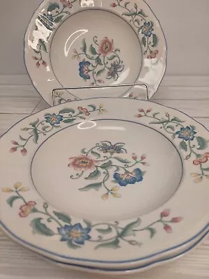 Villeroy & Boch Delia #1748 Set Of 5 Porcelain White Plates 8.25”D Floral Design • $48.99