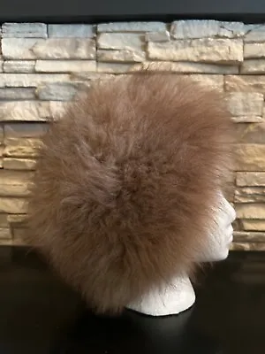 Russian Light Brown Fox Fur Hat Vintage Ushanka Lined Sz XL  - 7 1/2  -  7 5/8 • $99