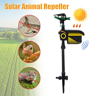 Solar Garden Animal Repeller Water Sprinkler Sensor Motion Activated Adjustable • $41