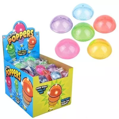 £5.95 • Buy 6x Glitter Poppers Hops Jump Ups Fidget Toys Jumping Kids Party Bag Toy 2.25 