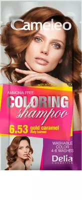 Delia Cameleo Temporary Hair Colour Shampoo Dye Sachet 4 To 6 Wash Out + GLOVES • £3.49