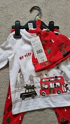 🔥NEW🔥F&F My 1st Christmas Outfit 'London' 3 Part 100%Cotton 12-18m 86cm  • £4.70