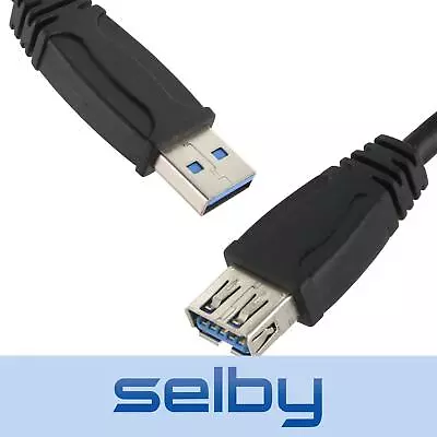 $11.95 • Buy 2m USB 3.0 Extension SuperSpeed Data Cable Type A Male To A Female High Speed