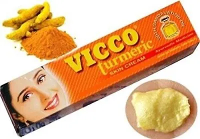 Vicco Turmeric Vanishing Cream 50gm An Ayurvedic Medicine Prevents Cures Skin • £12.23